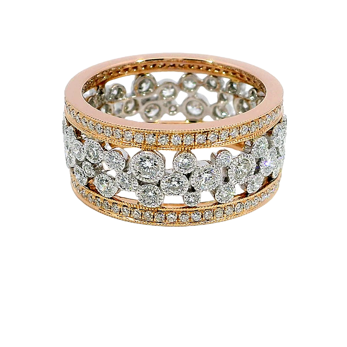 Multigrain Natural Diamond Wedding/Eternity Ring