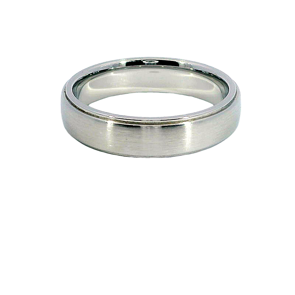 Men's Round/Semi-Round Matt and Polished Finished Wedding Ring